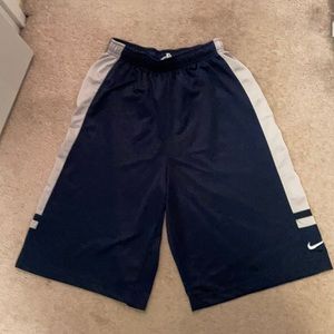 Nike Navy Blue & Gray Basketball Shorts